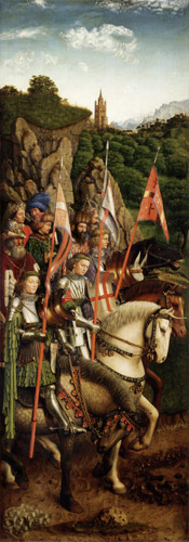 Genter Altar - Die Streiter Christi van Jan van Eyck