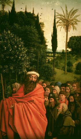 The pilgrims (Det.), v.Eyck,Ghent Altar