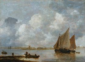 Het Haarlemmer meer van Jan van Goyen