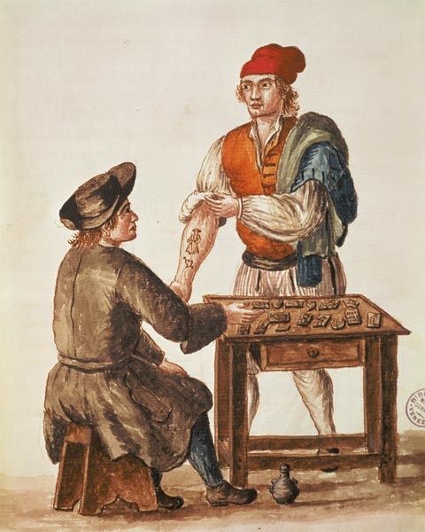 Venetian Tattooer van Jan van Grevenbroeck