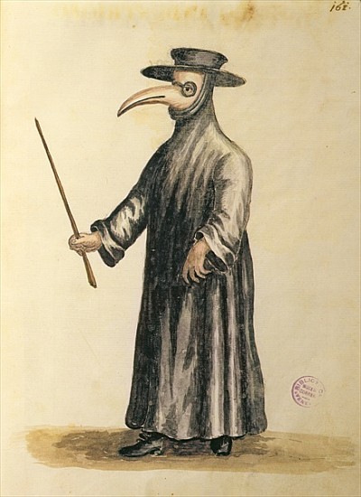 Venetian Doctor during the time of the plague van Jan van Grevenbroeck
