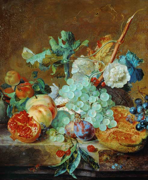 Flowers and Fruit van Jan van Huysum