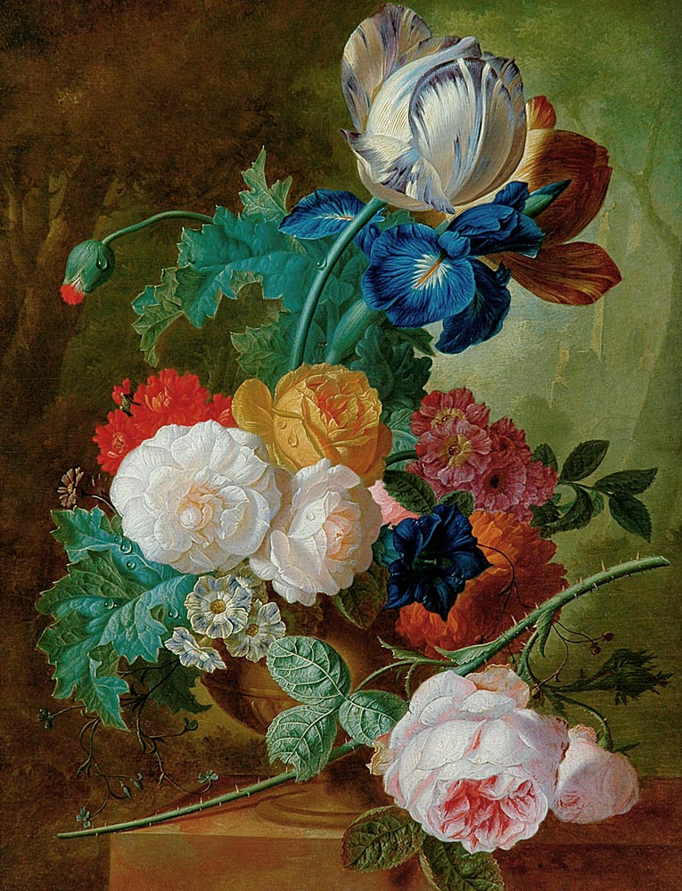 Still Life of Flowers (panel) van Jan van Os