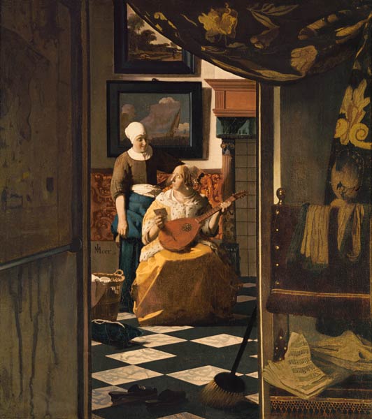 de liefdesbrief Johannes Vermeer van Johannes Vermeer 