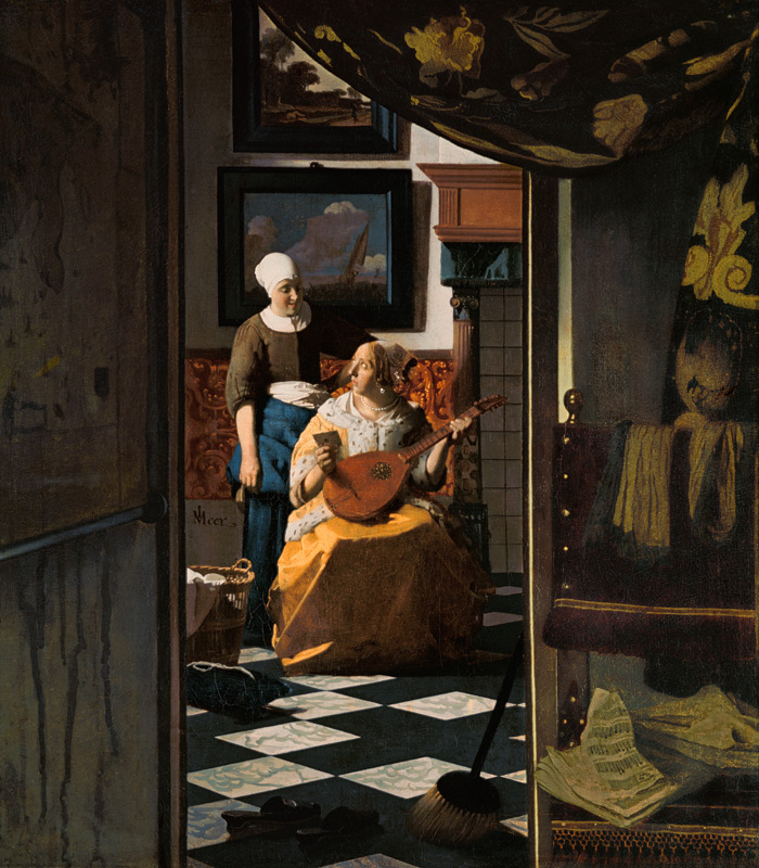 Vermeer/ The love letter / c.1669/70 van Johannes Vermeer 