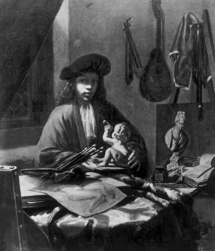 Portrait of the artist van Johannes Vermeer 