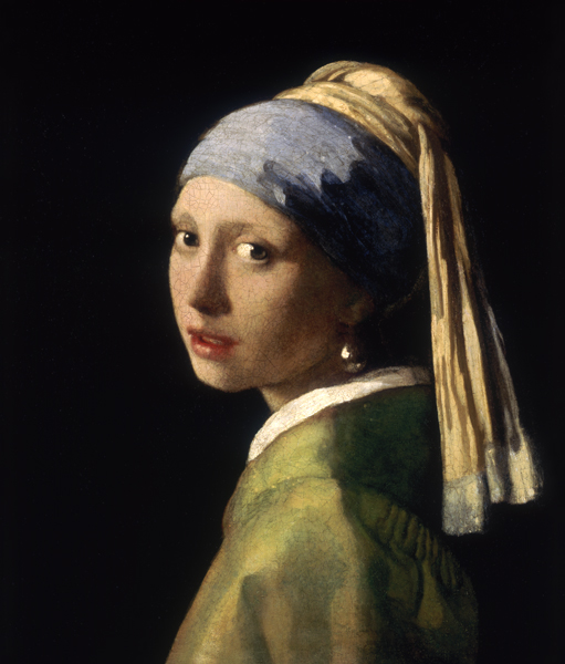 Het meisje met de parel schilderij van Johannes Vermeer 
