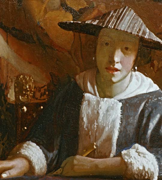 Vermeer / Girl with flute / c.1665/70 van Johannes Vermeer 