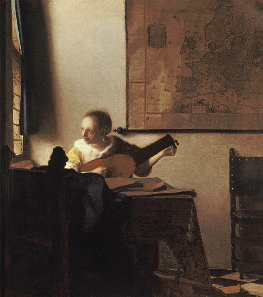De luitspeelster  van Johannes Vermeer 