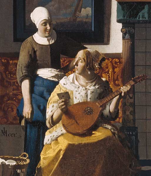 Uitsnede uit De liefdesbrief  van Johannes Vermeer 
