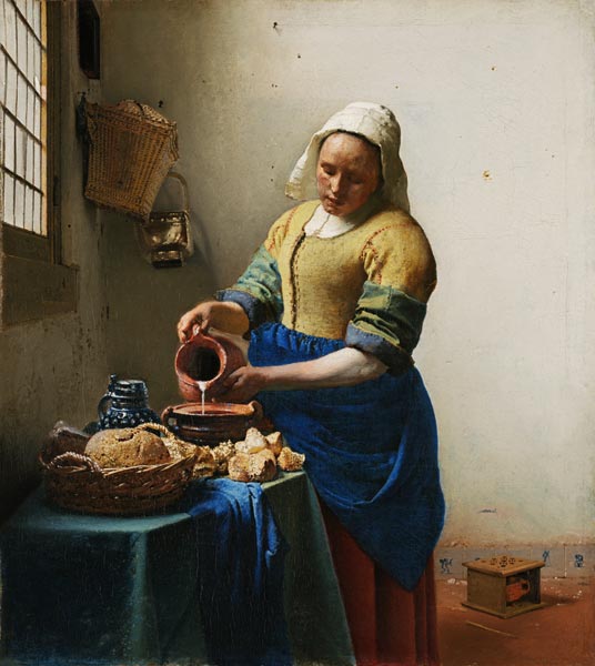 Het melkmeisje  van Johannes Vermeer 