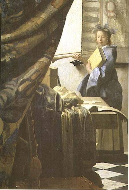 The Painter in his Studio van Johannes Vermeer 