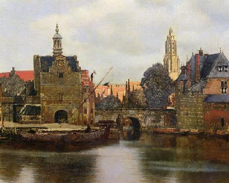 Gezicht op Delft (detail) - Johannes Vermeer 