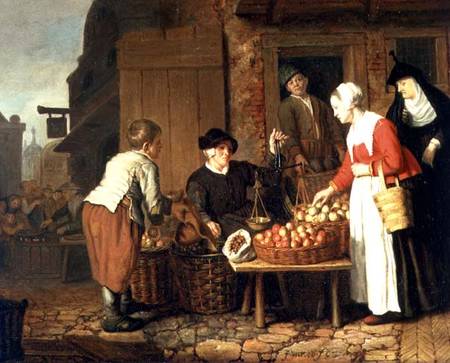 The Fruit Seller van Jan Victors