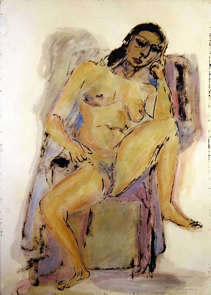 Seated Nude, 1946 van Jankel Adler