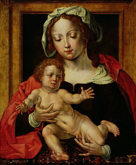Virgin and Child van Jan (Mabuse) Gossaert