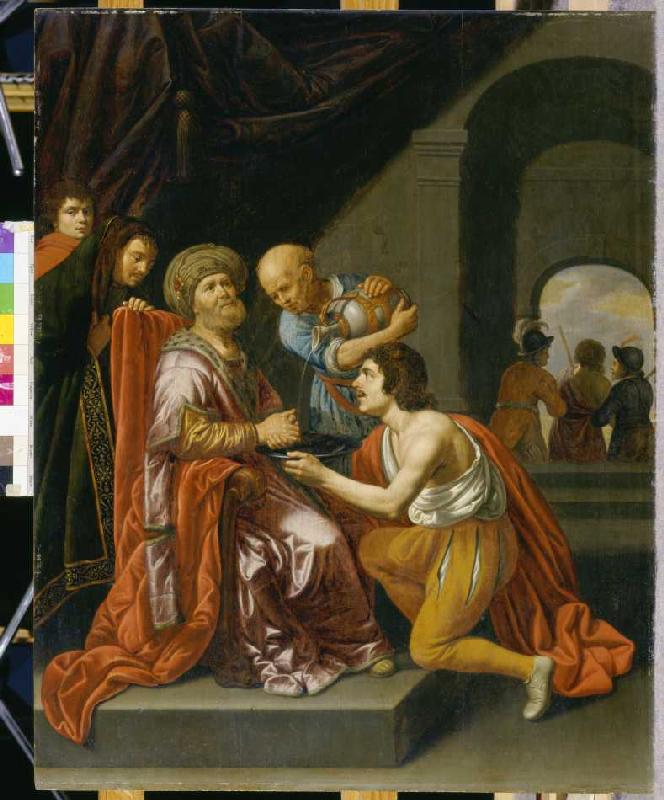 Pilatus wäscht seine Hände in Unschuld.Nach 1640. van Jan van Bijlert