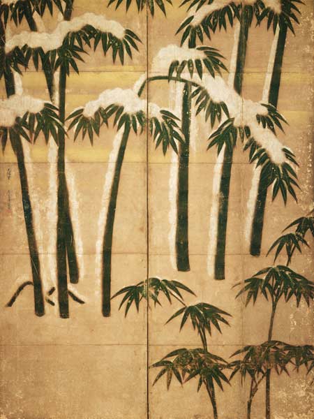 Bamboo, Momoyama Period (1568-1615) (ink on paper) van Japanese School