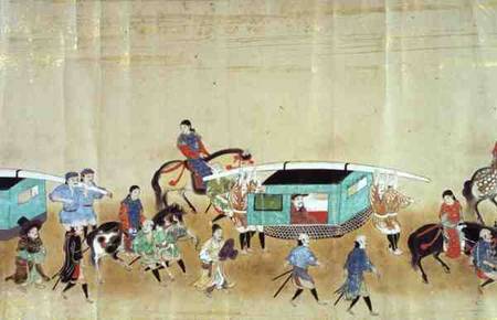 Part of the Sixth Korean Embassy to Japan at the time of Tokugawa Ietsuna's succession in 1651 possi van Japanese School
