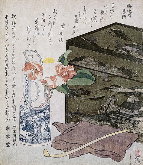 Still Life with a Camelia, c.1820 van Japanese School