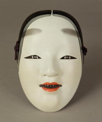 muziek Geavanceerde herhaling Noh theatre mask of a young woman, Japan - Japanese School, (19th century  Als reproductie kunstdruk of als handgeschilderd olieverfschilderij