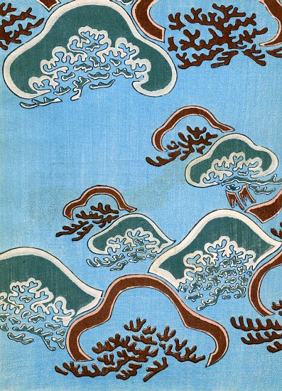 Woodblock Print of Coral van Japanese School, (19th century)