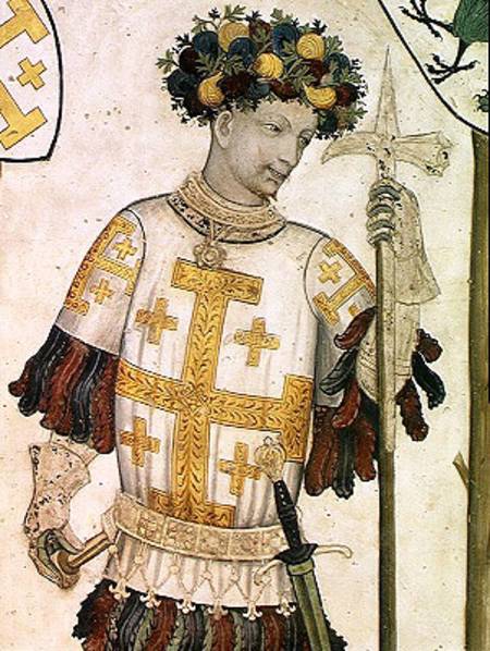 The Nine Worthies detail of Godfrey de Bouillon (c.1060-1100) 1418-30 van Jaquerio