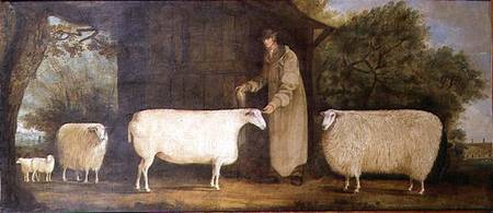 A Shepherd with his Flock van J.D. Curtis
