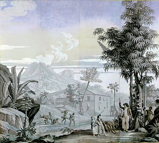Leaving for a Walk, illustration from ''Paul et Virginie'' Henri Bernadin de Saint-Pierre (1737-1814 van Jean Broc
