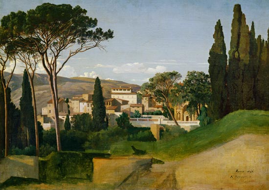 View of a Roman Villa van Jean Achille Benouville