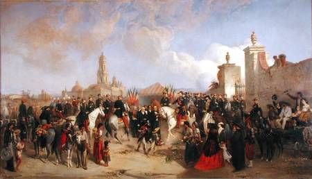 Entrance of the French Expeditionary Corps into Mexico City, 10th June 1863 van Jean Adolphe Beauce