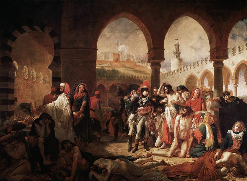 Campaign (Expedition) of Egypt (1798-1801) Napoleon Bonaparte Visiting the Pestiferes of Jaffa van Jean-Antoine Gros