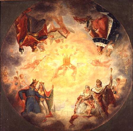 Glory of St. Genevieve, study for the cupola of the Pantheon van Jean-Antoine Gros