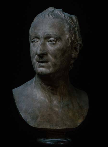Bust of Denis Diderot (1713-84) van Jean-Antoine Houdon
