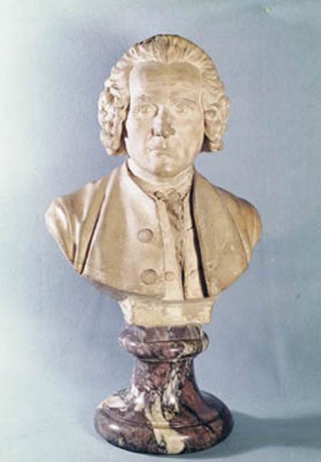 Bust of Jean-Jacques Rousseau (1712-78) van Jean-Antoine Houdon