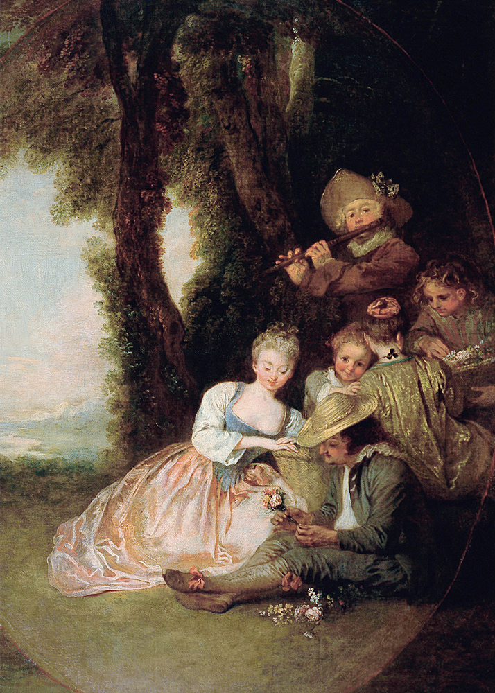 The Declaration Of Love van Jean Antoine Watteau