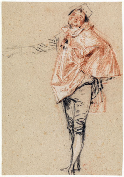 Study of a Standing Dancer with an Outstretched Arm van Jean Antoine Watteau