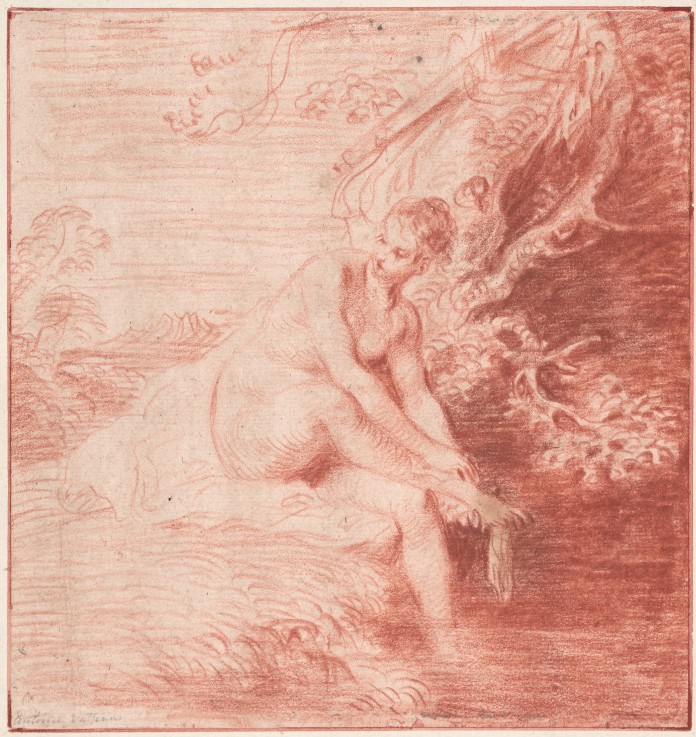 Diana Bathing van Jean Antoine Watteau