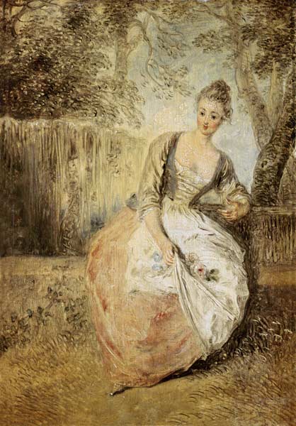 Die ungeduldige Verliebte van Jean-Antoine Watteau