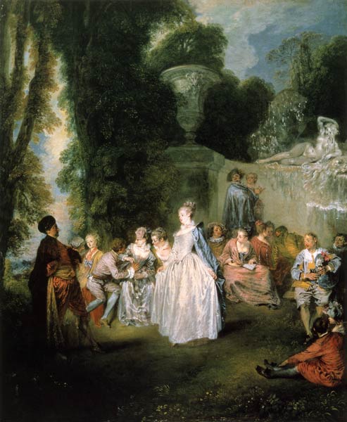 Venezianisches Fest van Jean-Antoine Watteau