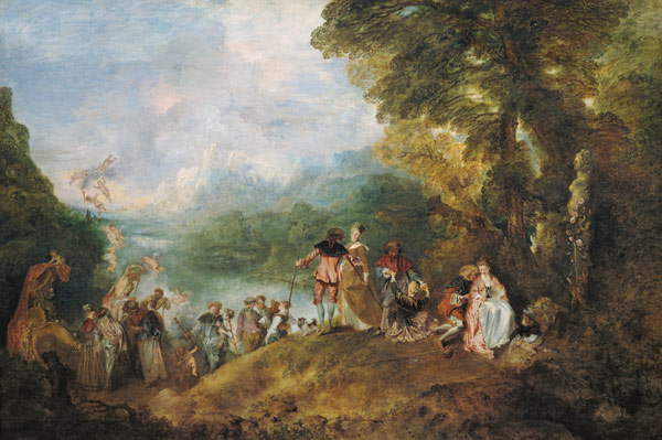 Die Einschiffung nach Kythera. van Jean-Antoine Watteau