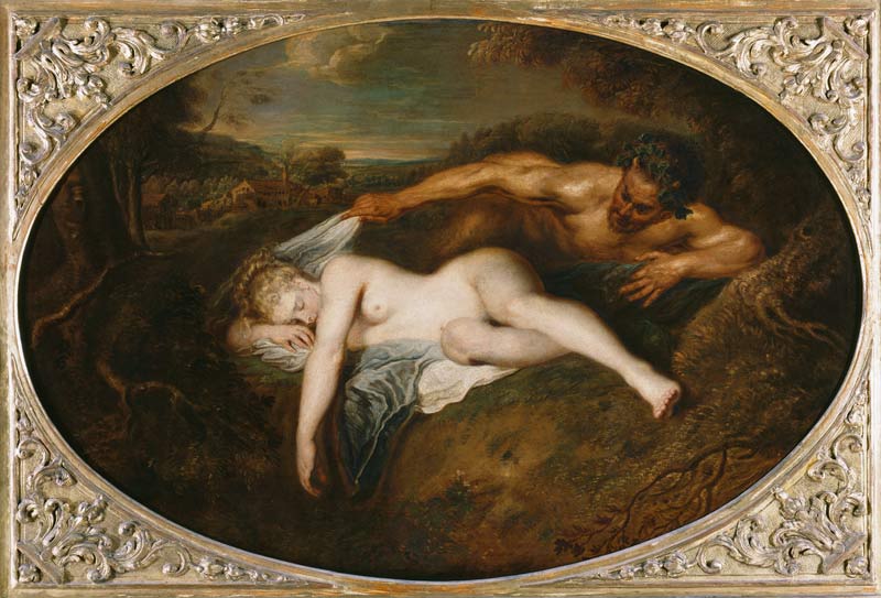 Jupiter und Antiope van Jean-Antoine Watteau
