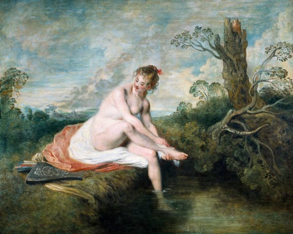 Das Bad der Diana. van Jean-Antoine Watteau