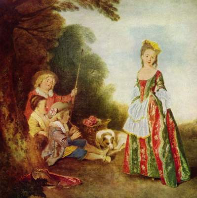 Der Tanz van Jean-Antoine Watteau