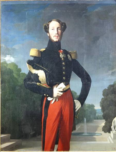 Ferdinand-Philippe (1810-42) Duke of Orleans in the Park at Saint-Cloud van Jean Auguste Dominique Ingres