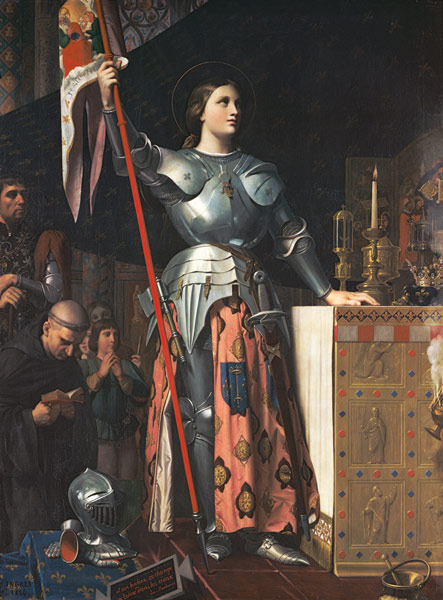 Joan of Arc (1412-31) at the Coronation of King Charles VII (1403-61) 17th July 1429 van Jean Auguste Dominique Ingres