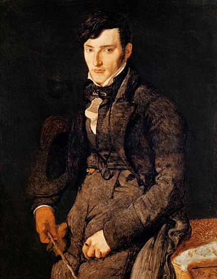 Portrait of Jean-Pierre-Francois Gilibert (1783-1850) 1804-05 van Jean Auguste Dominique Ingres