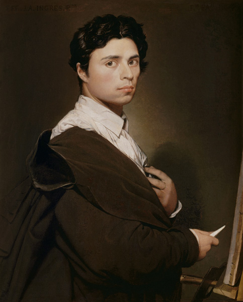 Self-portrait van Jean Auguste Dominique Ingres