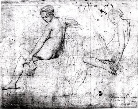 Study for the Turkish Bath van Jean Auguste Dominique Ingres