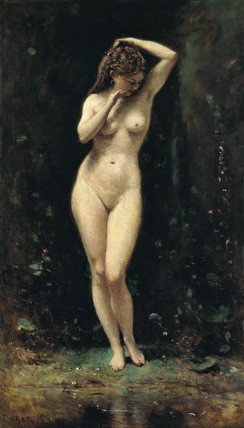 Diana Bathing (The Fountain) van Jean-Babtiste-Camille Corot